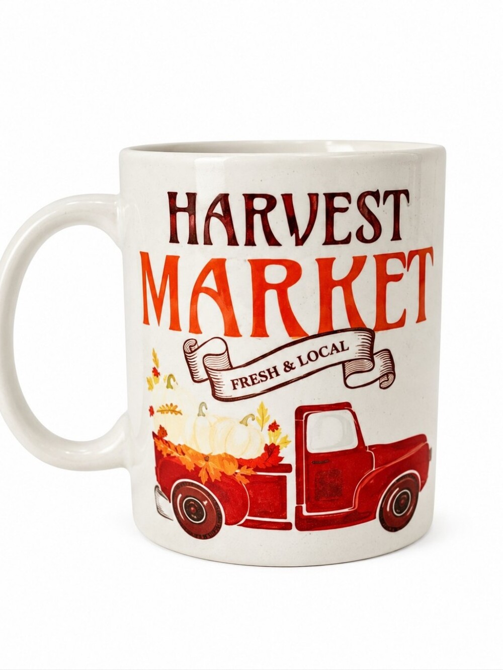 Handmade 15 oz Harvest Market Sublimated Coffee Mug | Farmhouse Ceramic Cup New